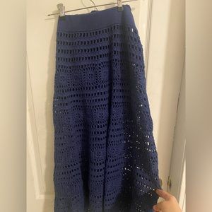 Staud crochet midi skirt